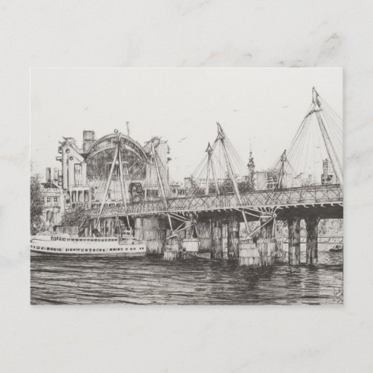 Hungerford Bridge London 30/10/2006 Postkarte (Vorderseite)