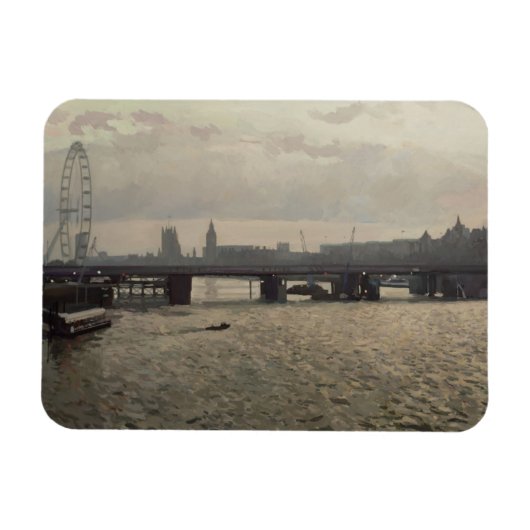 Hungerford Bridge von der Waterloo Bridge Magnet (Horizontal)