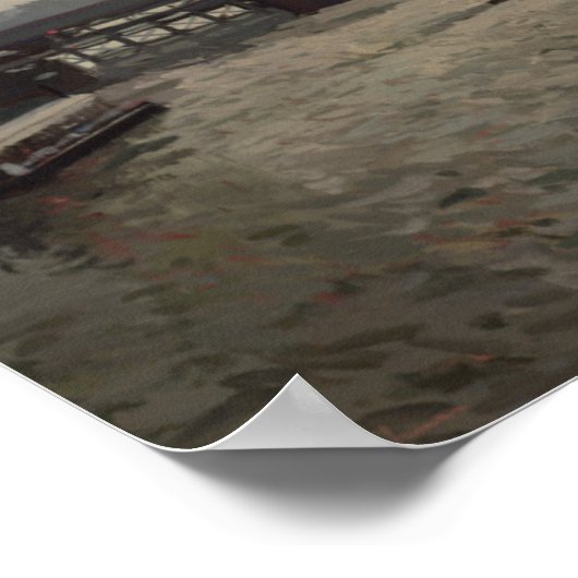 Hungerford Bridge von der Waterloo Bridge Poster (Ecke)