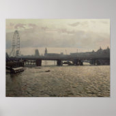 Hungerford Bridge von der Waterloo Bridge Poster (Vorne)