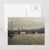 Hungerford Bridge von der Waterloo Bridge Postkarte (Vorne/Hinten)