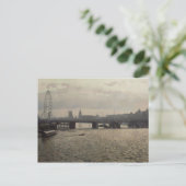 Hungerford Bridge von der Waterloo Bridge Postkarte (Stehend Vorderseite)