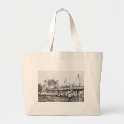 Hungerford Brücke London 30/10/2006 Jumbo Stoffbeutel (Vorne)