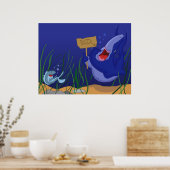 Hungerhaie und lachende Fischplakate Poster (Küche)