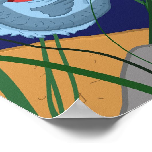 Hungerhaie und lachende Fischplakate Poster (Ecke)