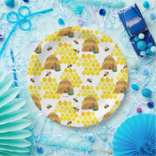 Hungerische Raupe | Das Bienenmuster Gerettet Pappteller (Party)