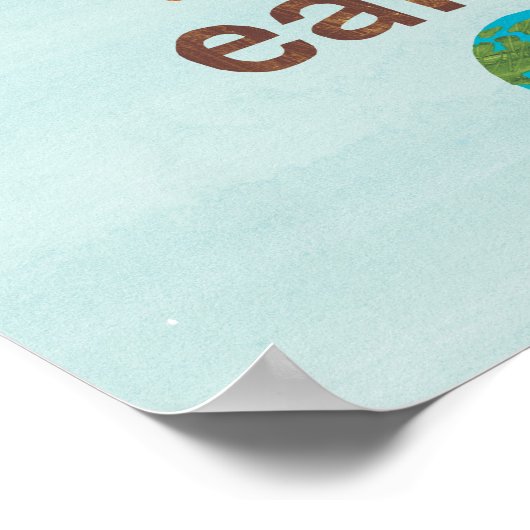 Hungerische Raupe | Frieden, Liebe, Erde Poster (Ecke)