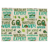 Hungerische Raupe | Future World Changer Pattern Große Geschenktüte (Rückseite)