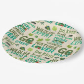 Hungerische Raupe | Future World Changer Pattern Pappteller (Schrägansicht)