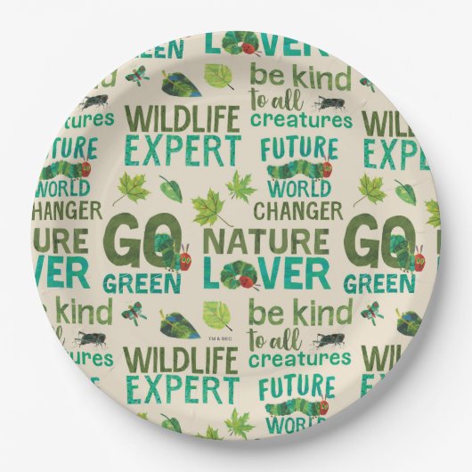 Hungerische Raupe | Future World Changer Pattern Pappteller (Vorderseite)