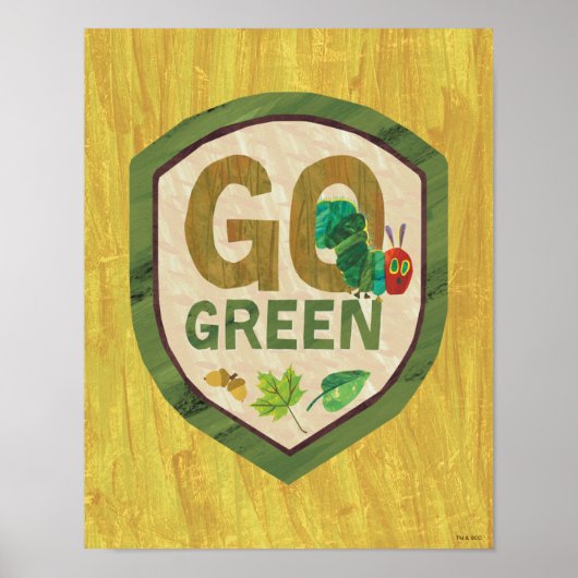 Hungerische Raupe | Go Green Poster (Vorne)