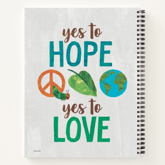 Hungerische Raupe | Ja zur Hoffnung Notizblock (Rückseite)