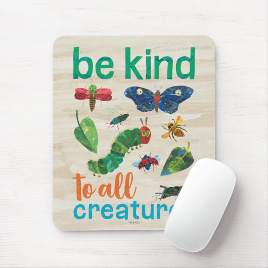 Hungerische Raupe | Seien Sie freundlich zu allen Mousepad (Mit Mouse)