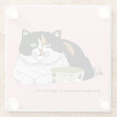 Hungerkatze am frühen Morgen Glasuntersetzer (Rückseite)