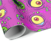 Hungermonster Nahtloses Muster Geschenkpapier (Rolleneckpunkt)