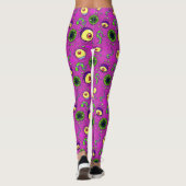 Hungermonster Nahtloses Muster Leggings (Rückseite)