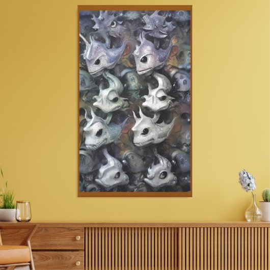 Hungertouren im stillen Wasser der Freizeit Leinwanddruck (Insitu (Wohnzimmer))