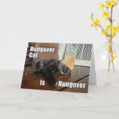 Hungover Tortoiseshell Cat Grußkarte Karte (Gelbe Blume)