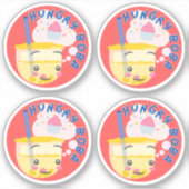 Hungrig Boba- Packung mit 4 Aufkleber (Vorderseite)