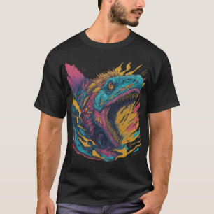 hungrig bunter Dinosaurier T-Shirt