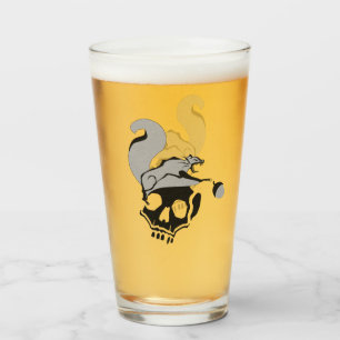 Hungrig Flying Gray Death Eichirrel Glas