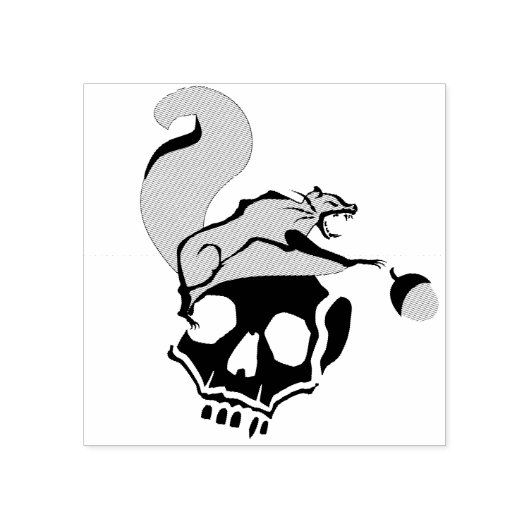 Hungrig Flying Gray Death Eichirrel Gummistempel (Prägung)