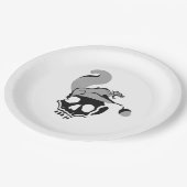 Hungrig Flying Gray Death Eichirrel Pappteller (Schrägansicht)