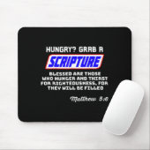 Hungrig schnapp dir eine Schriftstelle Lustiger Ch Mousepad (Mit Mouse)