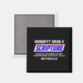 Hungrig schnapp dir eine Schriftstelle, Matthäus 5 Magnet (Vorderseite/Rückseite)