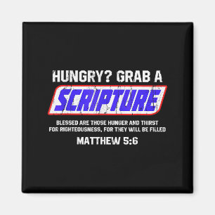 Hungrig schnapp dir eine Schriftstelle, Matthäus 5 Magnet