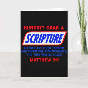 Hungrig_ Schnapp dir einen Schrift Bibelvers Berüh Karte