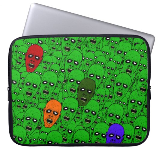 Hungrig Untot Zombie Heads Laptopschutzhülle (Vorderseite)