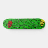Hungrig Untot Zombie Heads Skateboard (Horizontal)