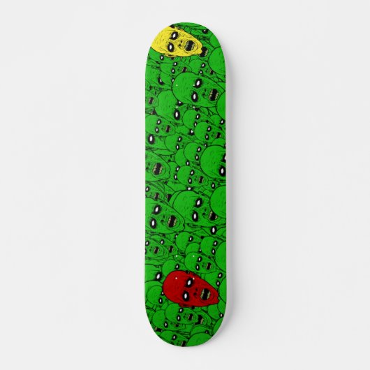 Hungrig Untot Zombie Heads Skateboard (Vorne)