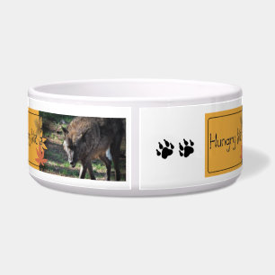 Hungrig wie ein Wolf-Hundefutter-Teller Napf