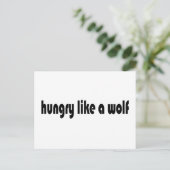 Hungrig wie ein Wolf Postkarte (Stehend Vorderseite)