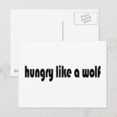 Hungrig wie ein Wolf Postkarte (Vorne/Hinten)