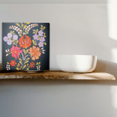 hungrige Blume - lebhafte Farben Fliese