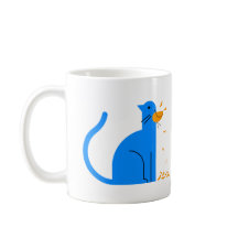 Hungrige die Katzen-u. Feder-Kaffee-Tasse der