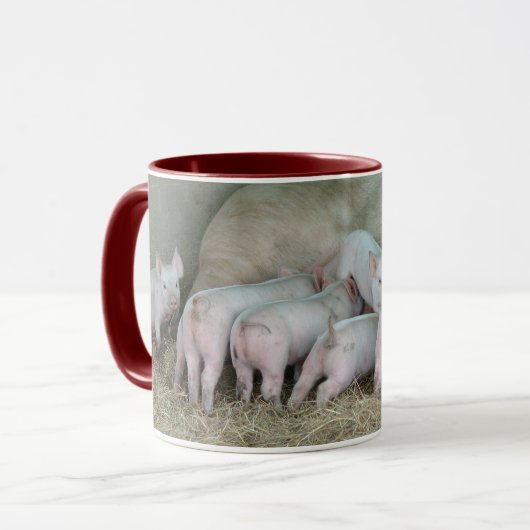 Hungrige Ferkel Tasse (Vorderseite Links)