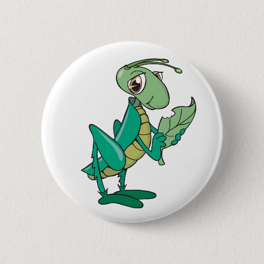Hungrige Heuschrecke Button (Vorderseite)