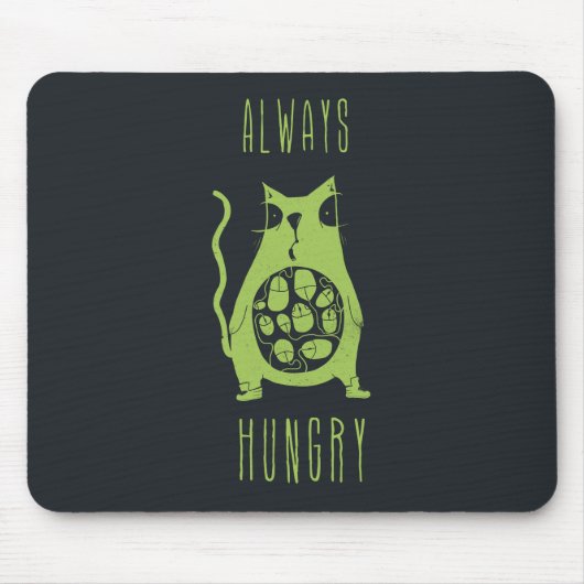 Hungrige Katze hat Hunger Mousepad (Vorne)