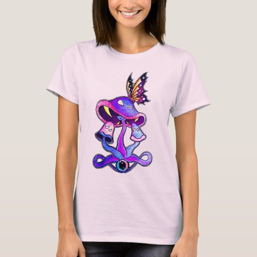 Hungrige Pilz-gefärbte Krawatte T T-Shirt (Vorderseite)