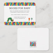 Hungrige Raupe Bücher für Babydusche Begleitkarte (Vorne/Hinten)