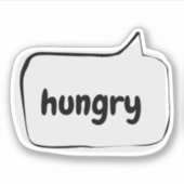 Hungrige Rede Blase Vinyl Sticker (Vorderseite)