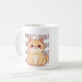 Hungrige rote Katze  Kaffeetasse (Vorderseite Links)
