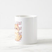 Hungrige rote Katze  Kaffeetasse (Mittel)