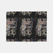 Hungrige Zombies Fleecedecke (Vorderseite (Horizontal))