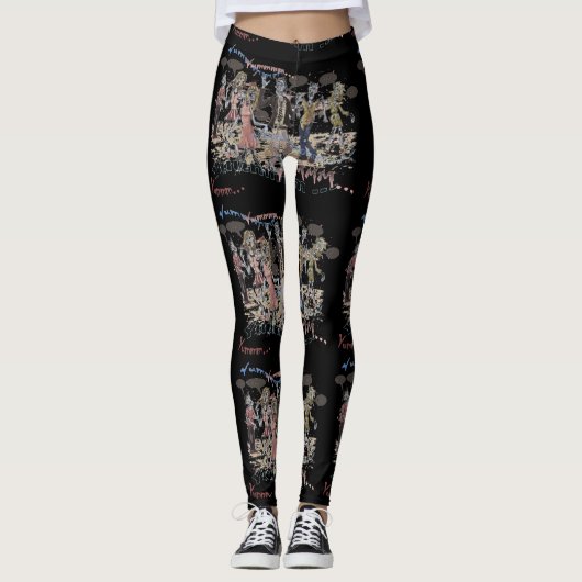 Hungrige Zombies Leggings (Vorderseite)