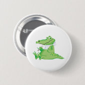 hungriger Alligator Button (Vorne & Hinten)